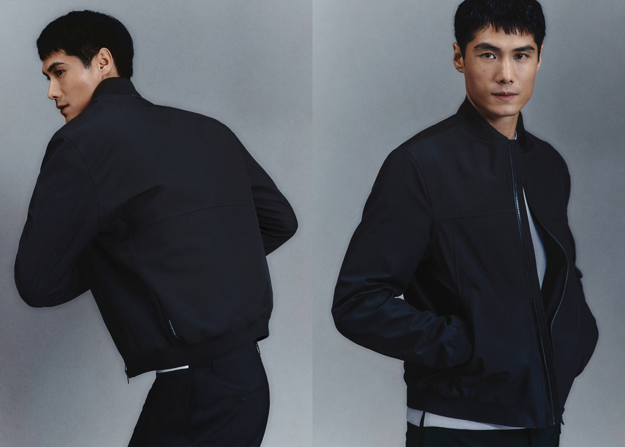 Water-repellent bomber jacket - Panoramic plane