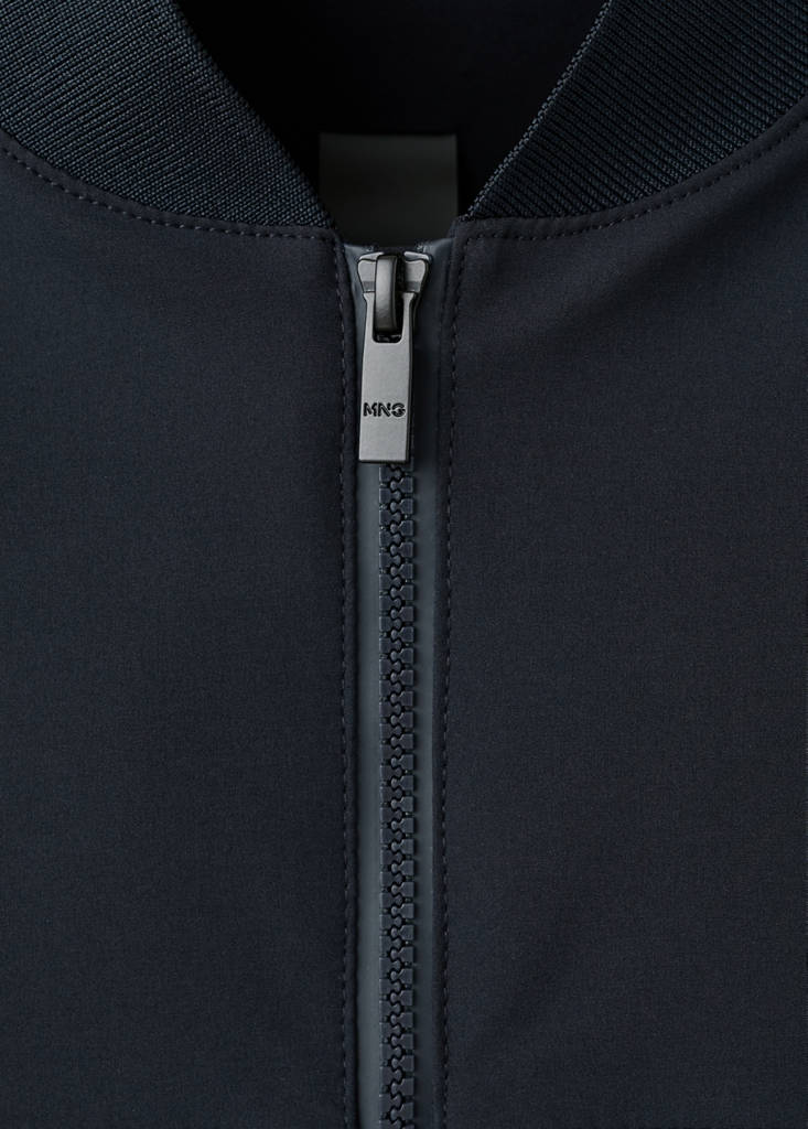 Water-repellent bomber jacket — Navy