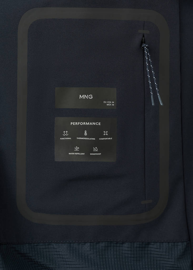 Water-repellent bomber jacket — Navy