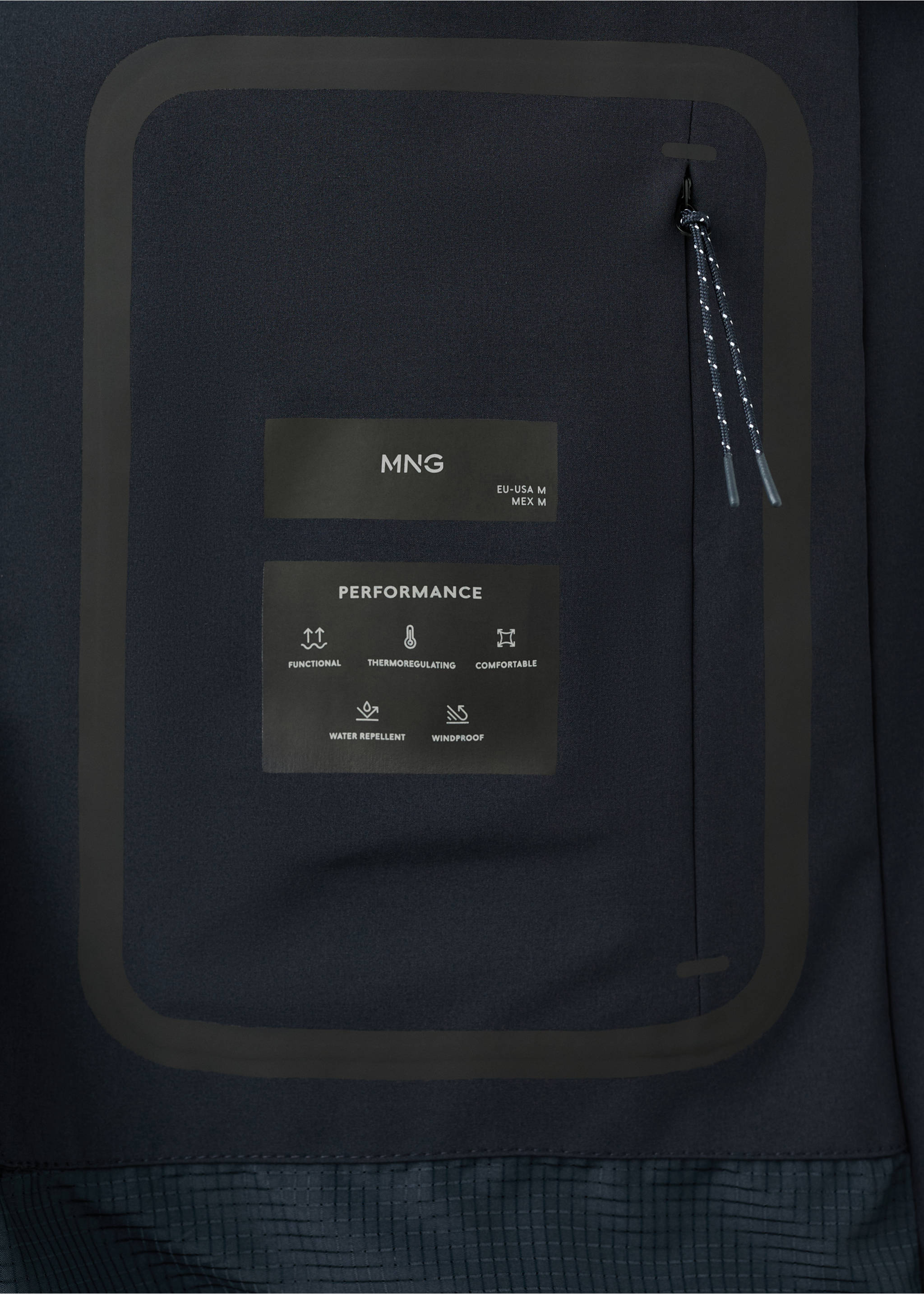 Chaqueta bomber water-repellent - Detalle del artículo 0, Azul marino. Ref: 27034408-00.