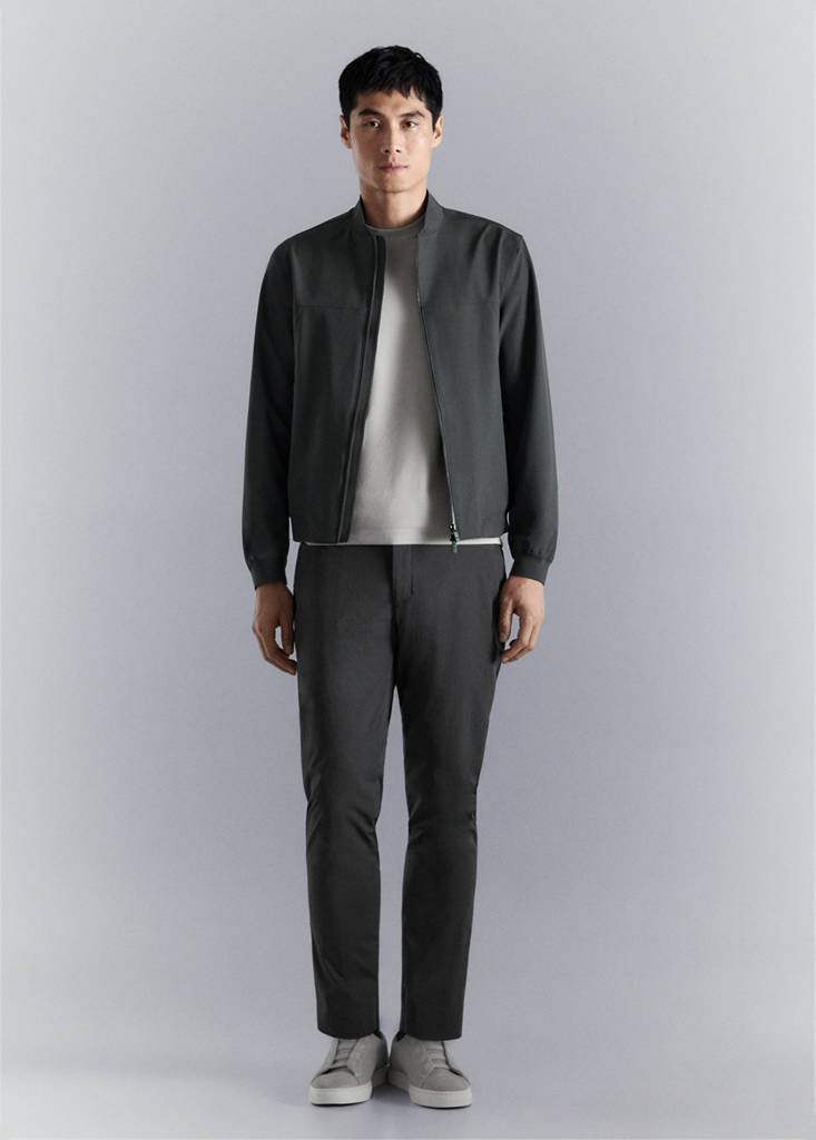 Water-repellent bomber jacket — Dark Grey