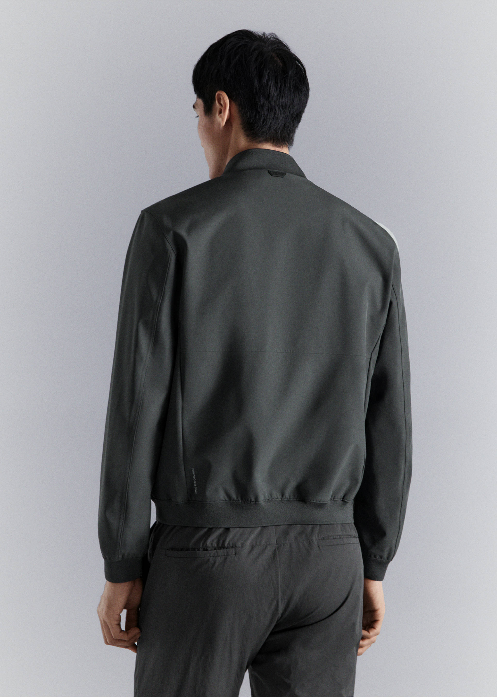 Chaqueta bomber water-repellent - Reverso del artículo, Gris oscuro. Ref: 27034408-00.