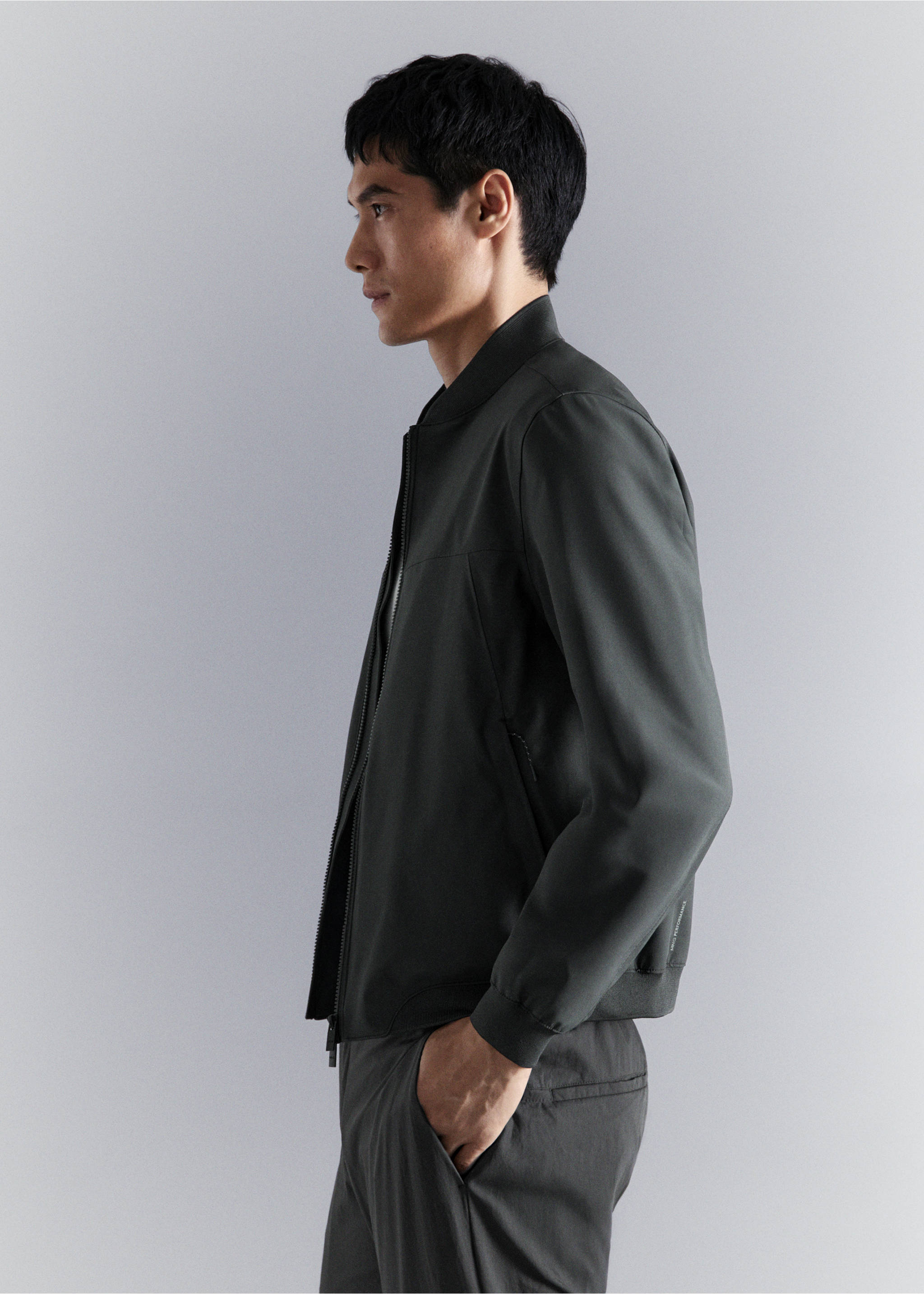 Chaqueta bomber water-repellent - Detalle del artículo 2, Gris oscuro. Ref: 27034408-00.