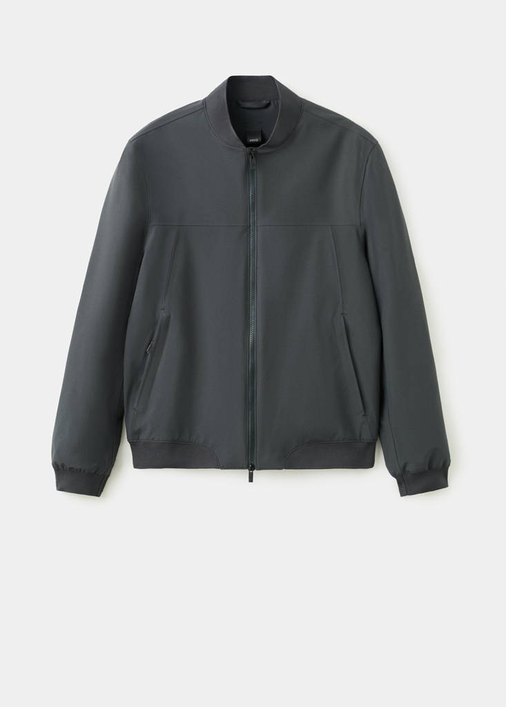 Water-repellent bomber jacket — Dark Grey