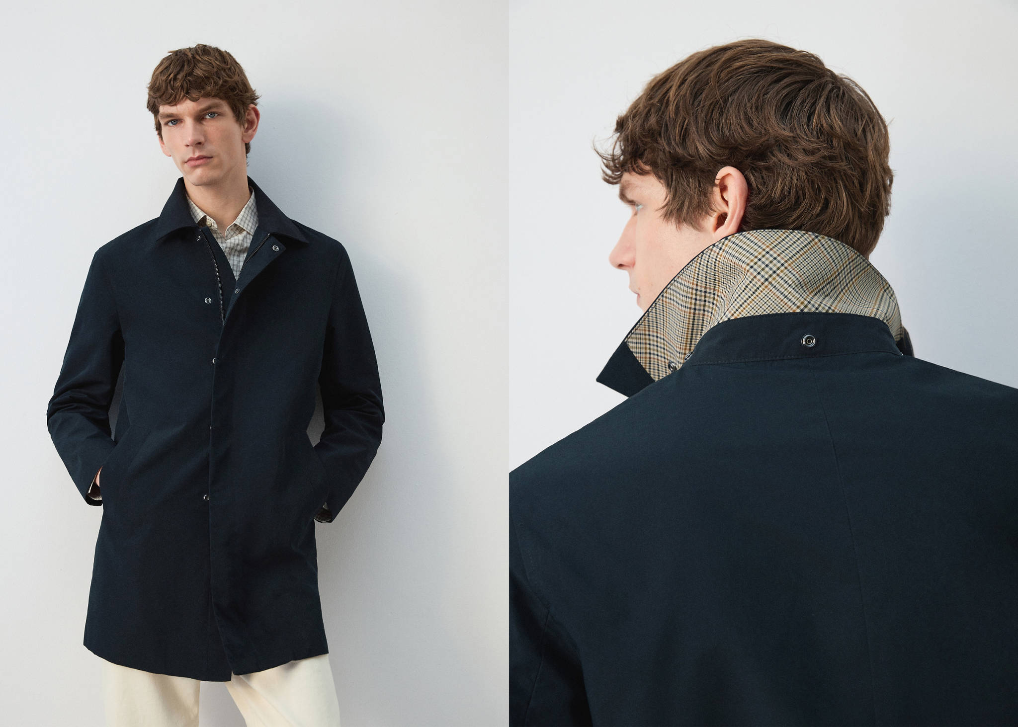 Water-repellent parka with removable hood - Panoramic plane