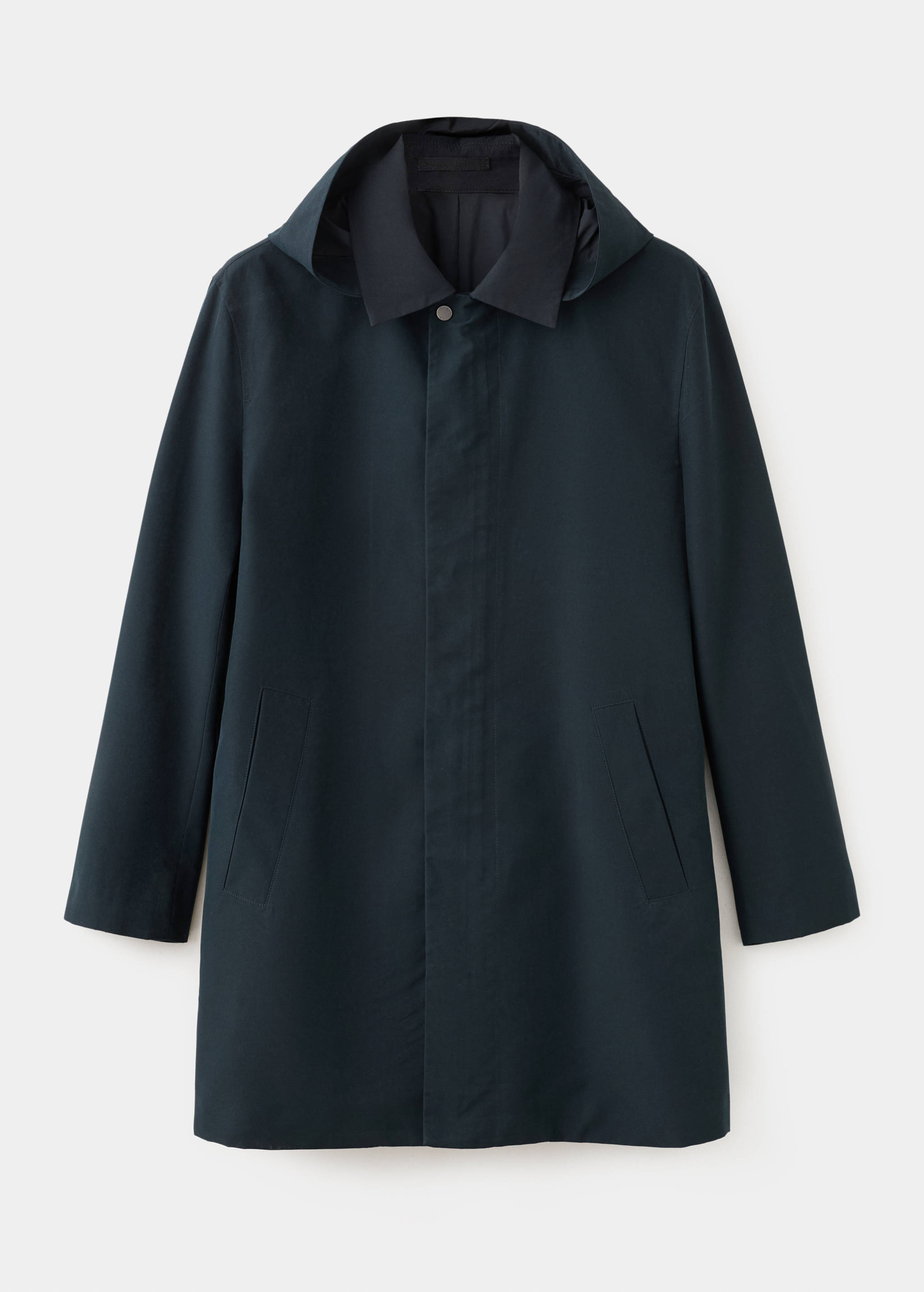 Парка из водоотталкивающей ткани со съемным капюшоном - Изделие без модели