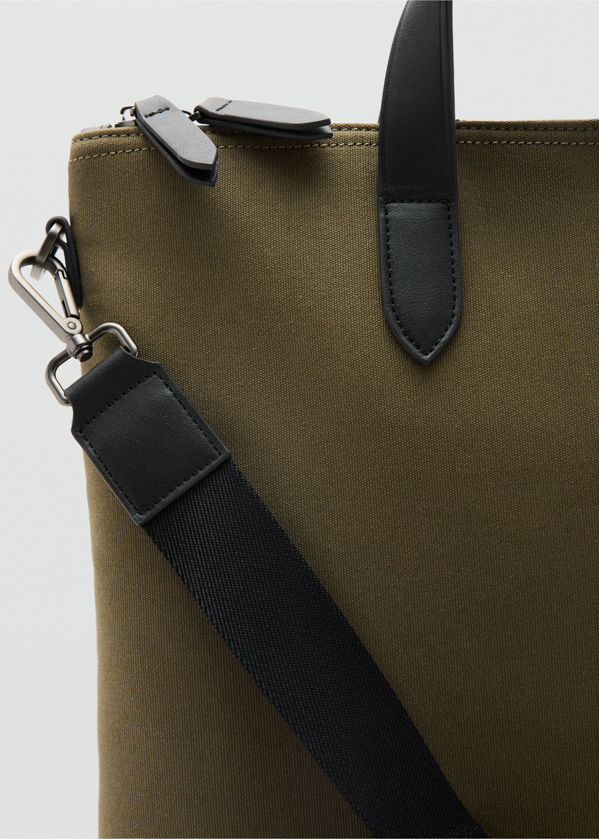 Bolso tote 100% algodón asa regulable - Detalle del artículo 1, Khaki. Ref: 27034414-00.