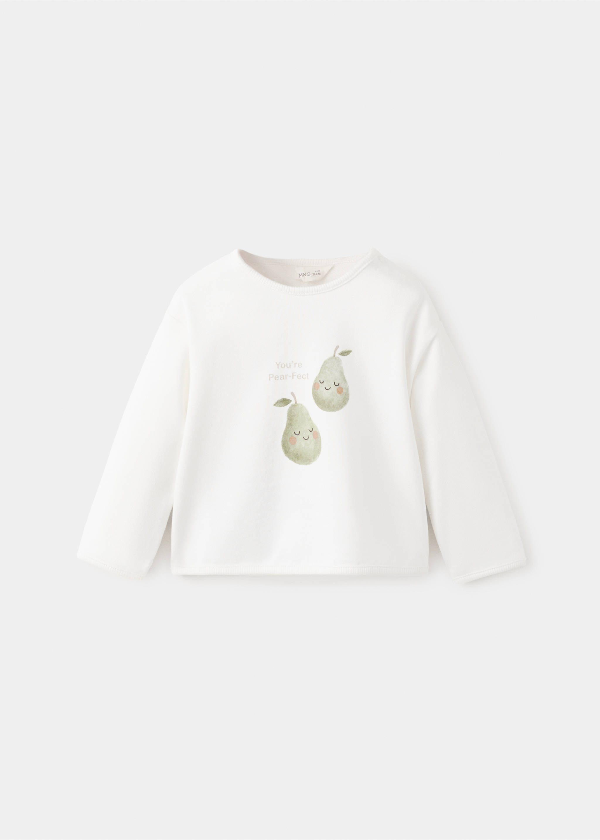 Printed cotton sweatshirt - Article without model, Off White. Ref: 27034415-00.