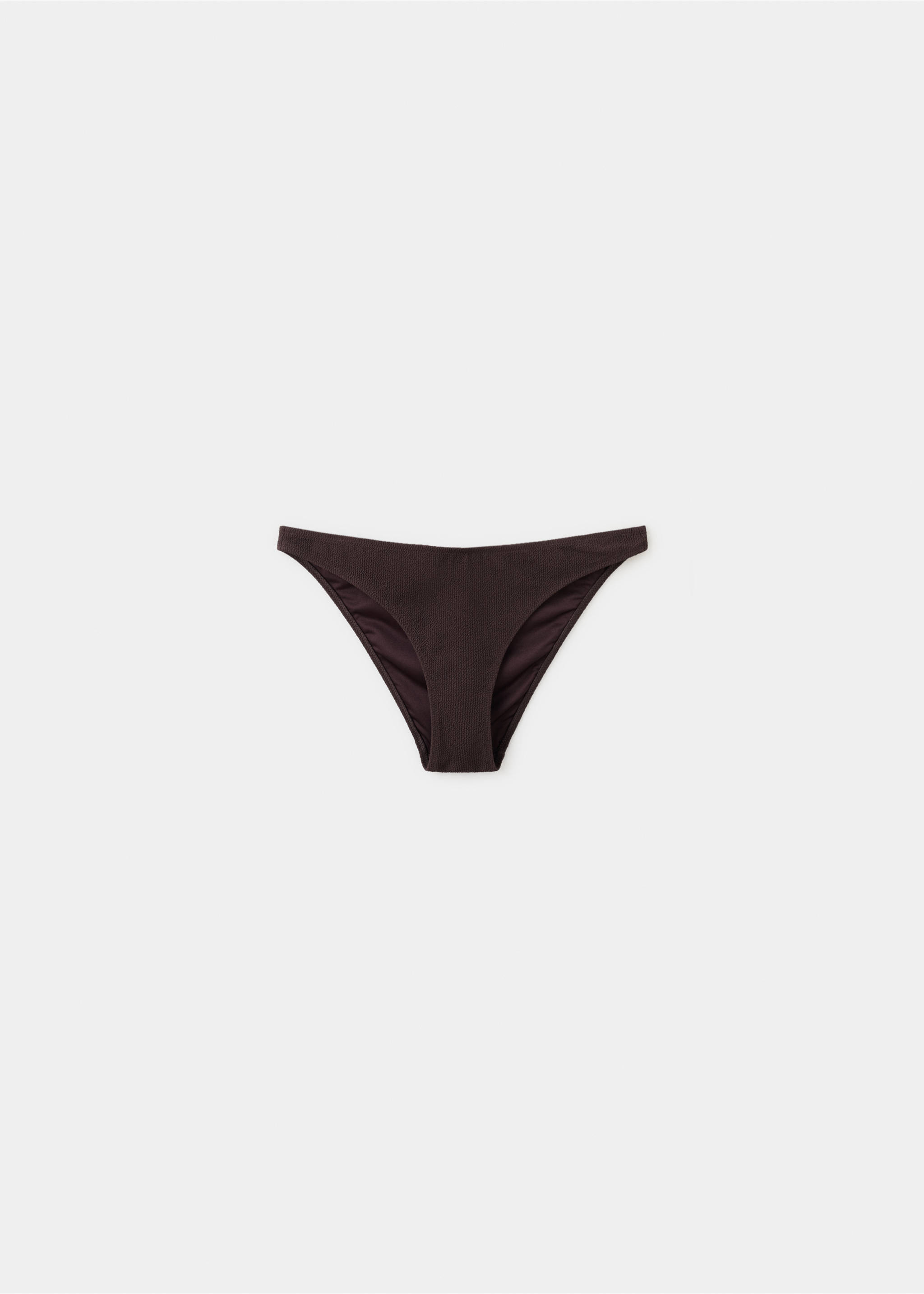 Classic textured bikini knickers - Article without model, Brown. Ref: 27034417-00.