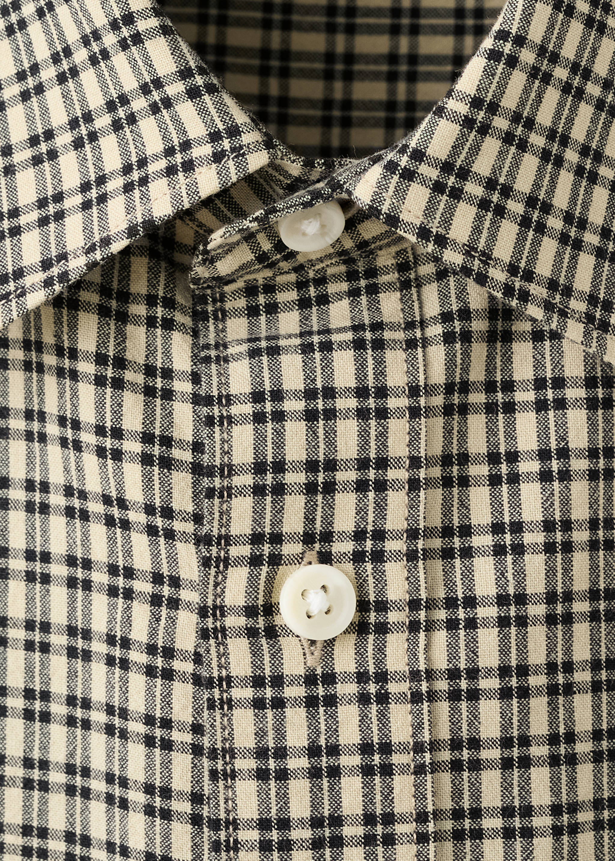 Chemise regular fit à carreaux en coton - Détail de l'article 8