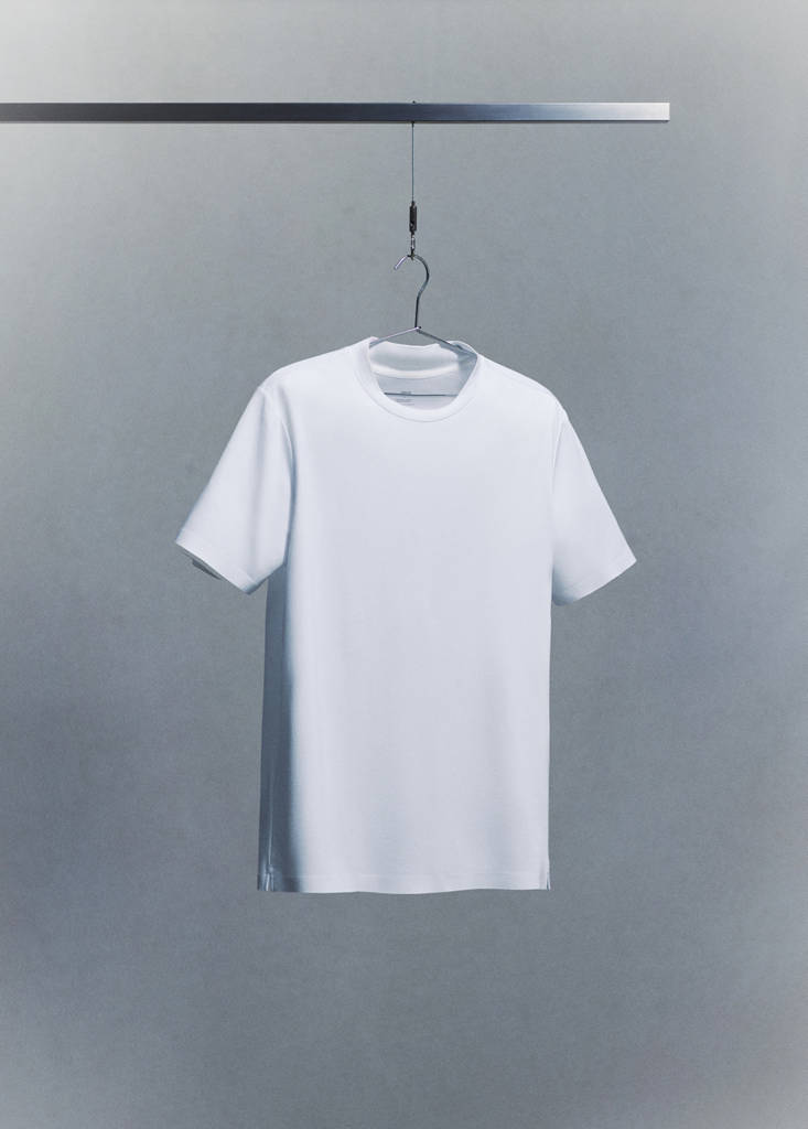 Slim fit comfort stretch Coolmax ® T-shirt — White