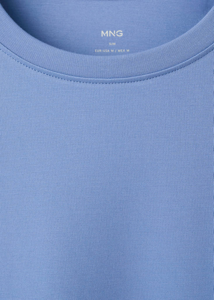 Slim fit comfort stretch Coolmax ® T-shirt — China Blue