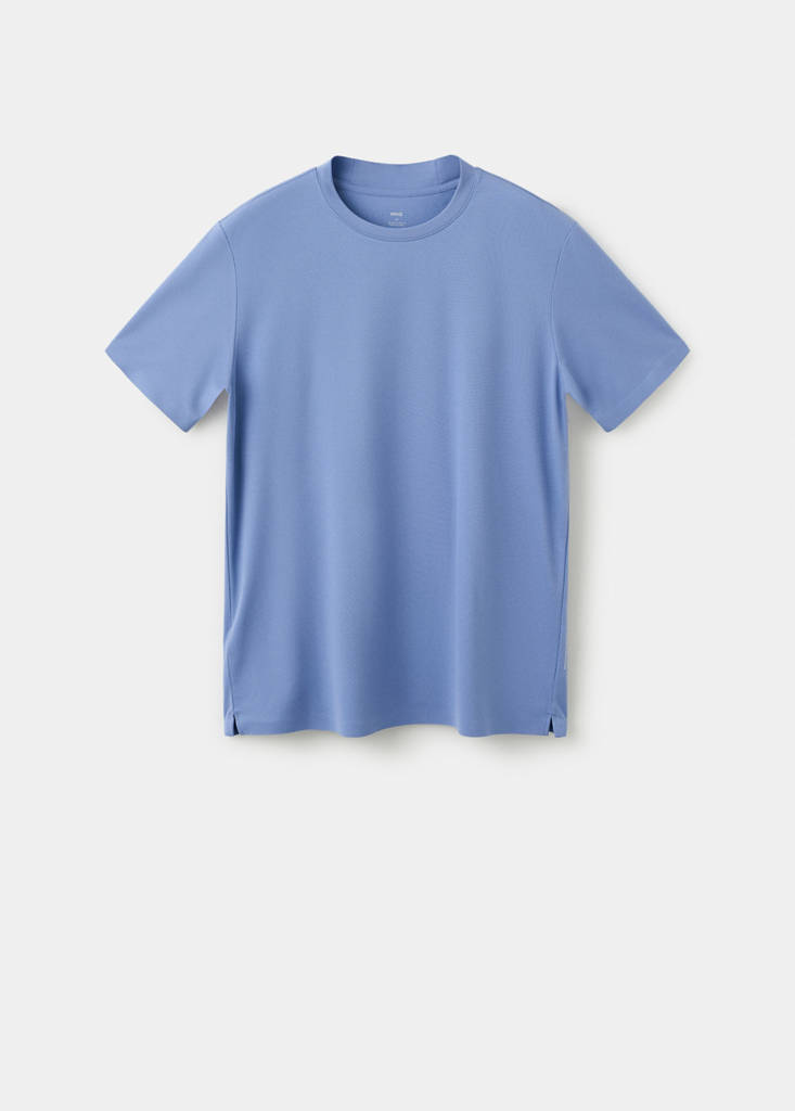 Slim fit comfort stretch Coolmax ® T-shirt — China Blue