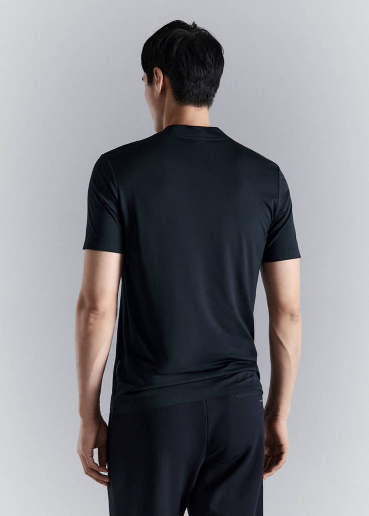 Slim fit comfort stretch Coolmax ® T-shirt — Navy