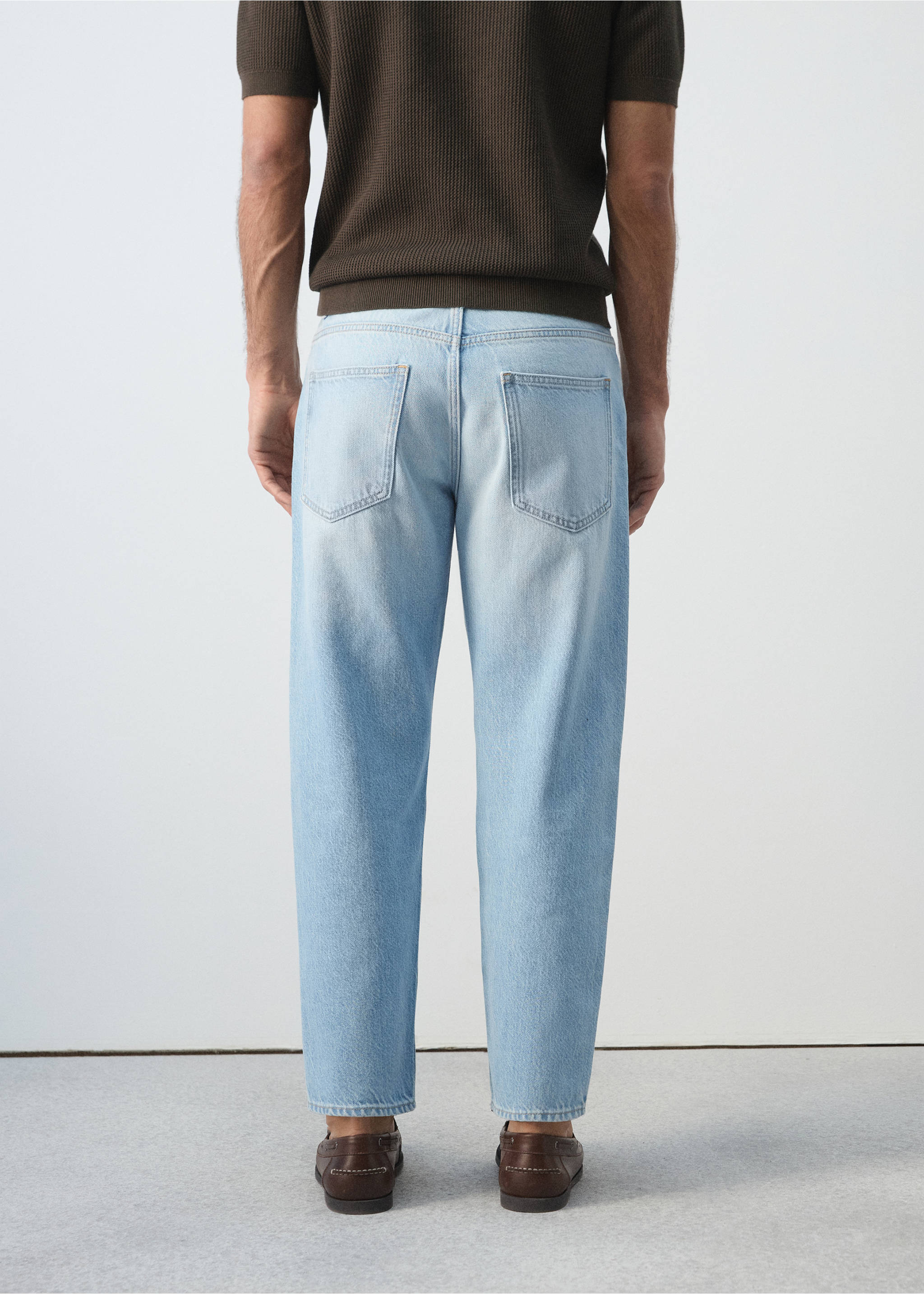 Sammy cropped carrot-fit jeans - Reverse of the article, Light Blue. Ref: 27034427-00.