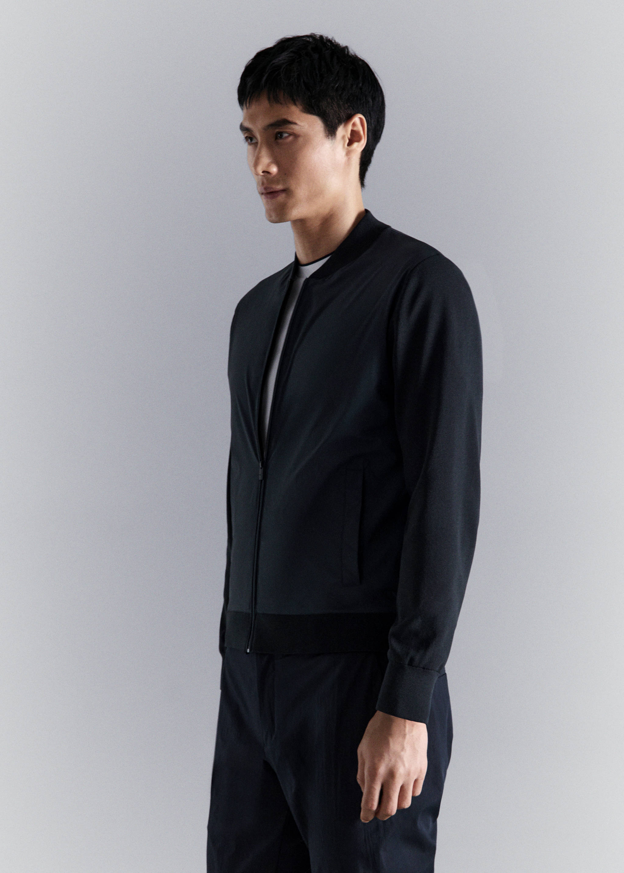 Комбинированная бомбер‑куртка с трикотажем - Деталь изделия 2