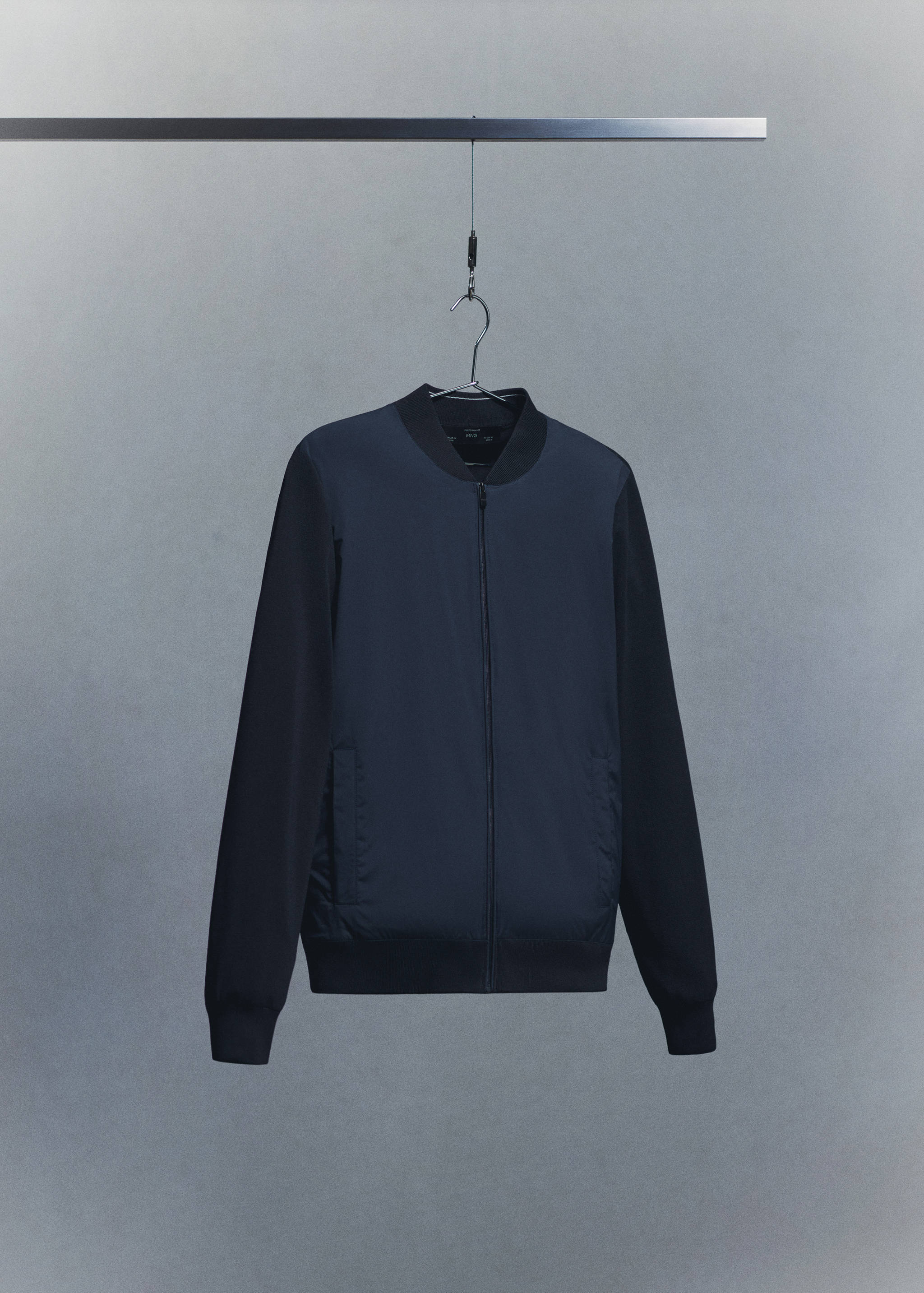 Комбинированная бомбер‑куртка с трикотажем - Деталь изделия 9