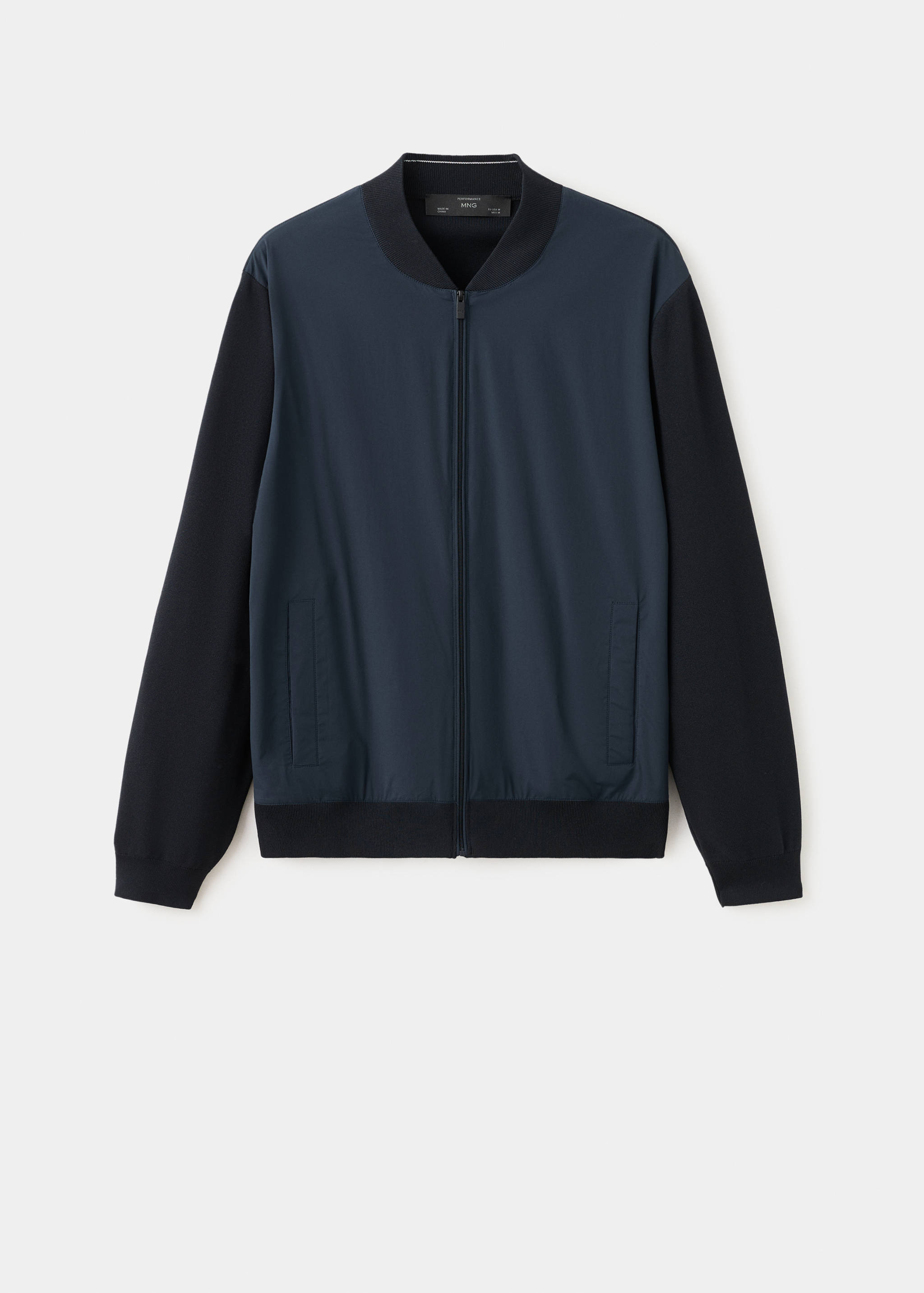 Chaqueta bomber combinada  punto - Artículo sin modelo