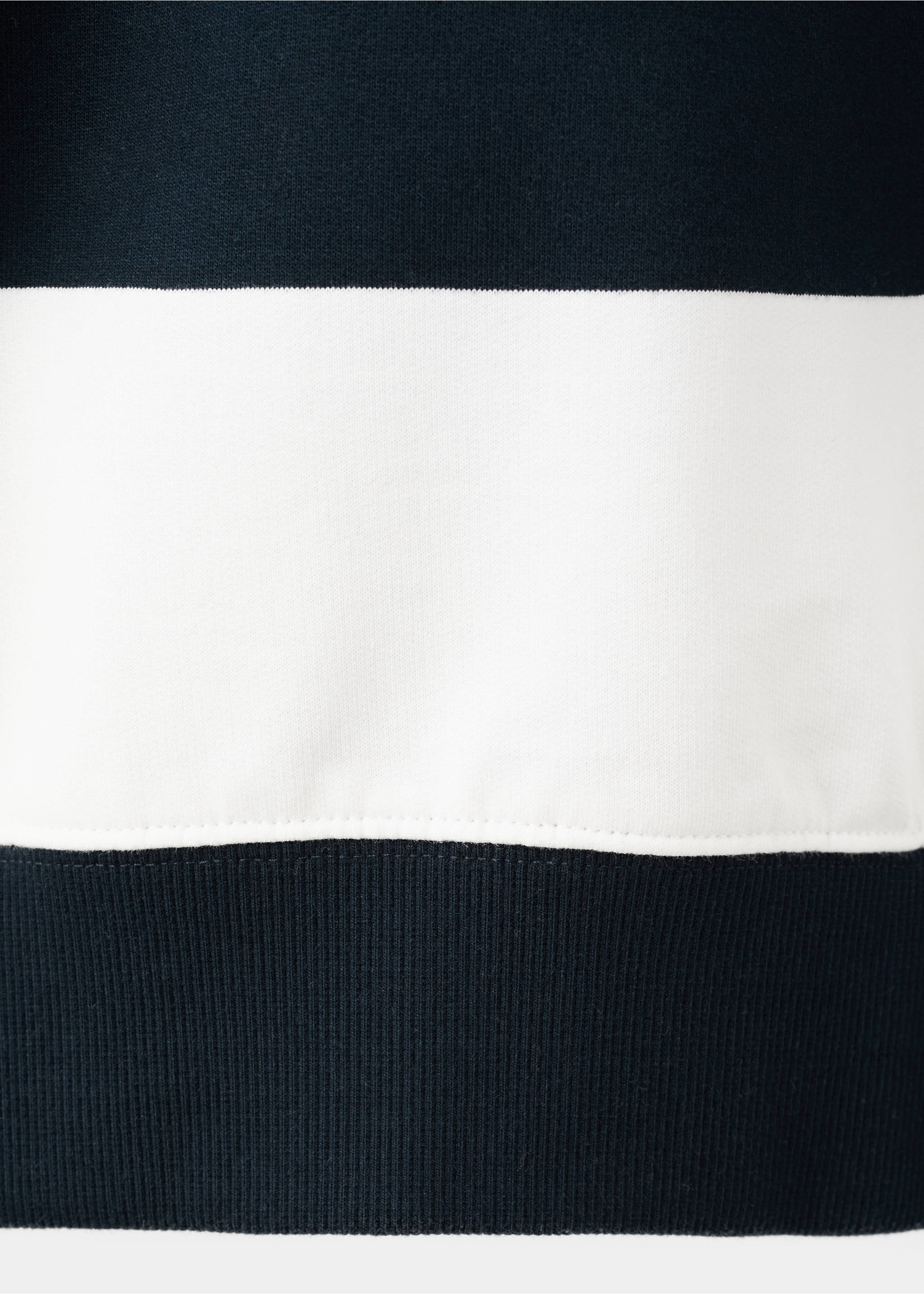 Striped polo sweatshirt in 100% cotton - Details of the article 0, White. Ref: 27034431-00.