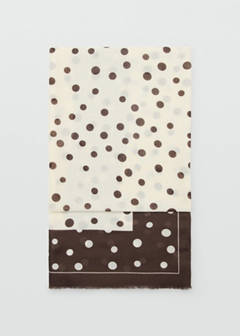 Spots print scarf — Chocolate 1