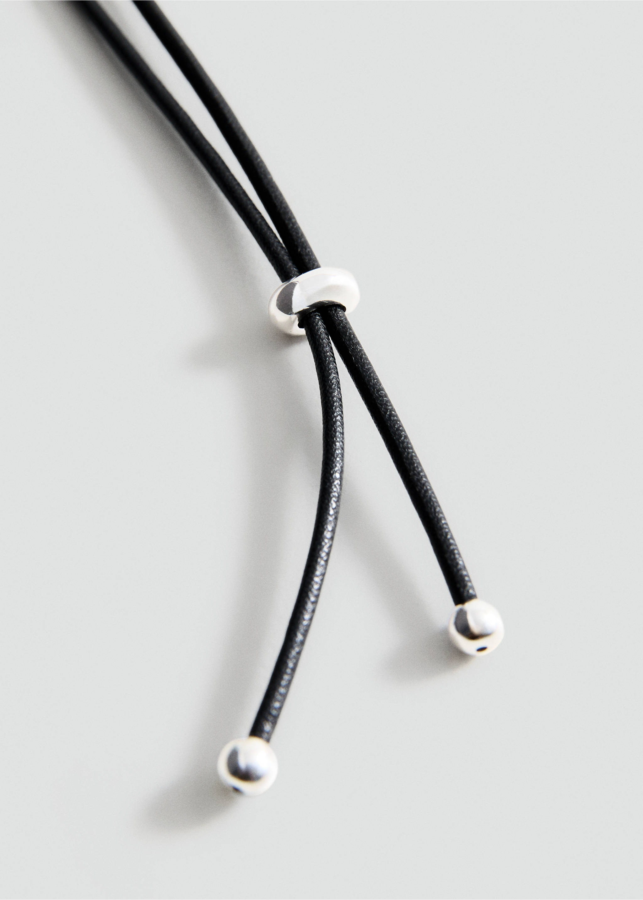 Fringed bead necklace - Details of the article 1, Silver. Ref: 27034436-00.