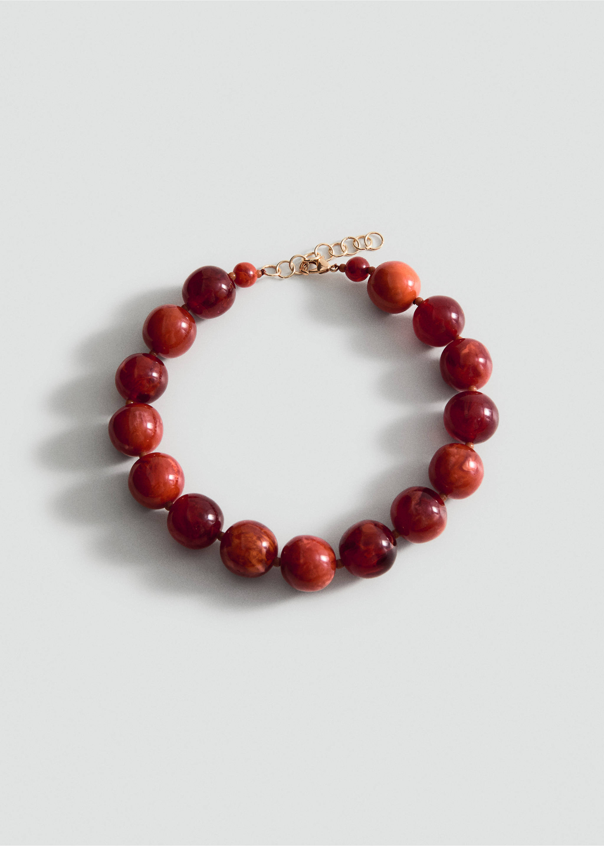 Maxi ball necklace - Article without model, Russet. Ref: 27034438-00.