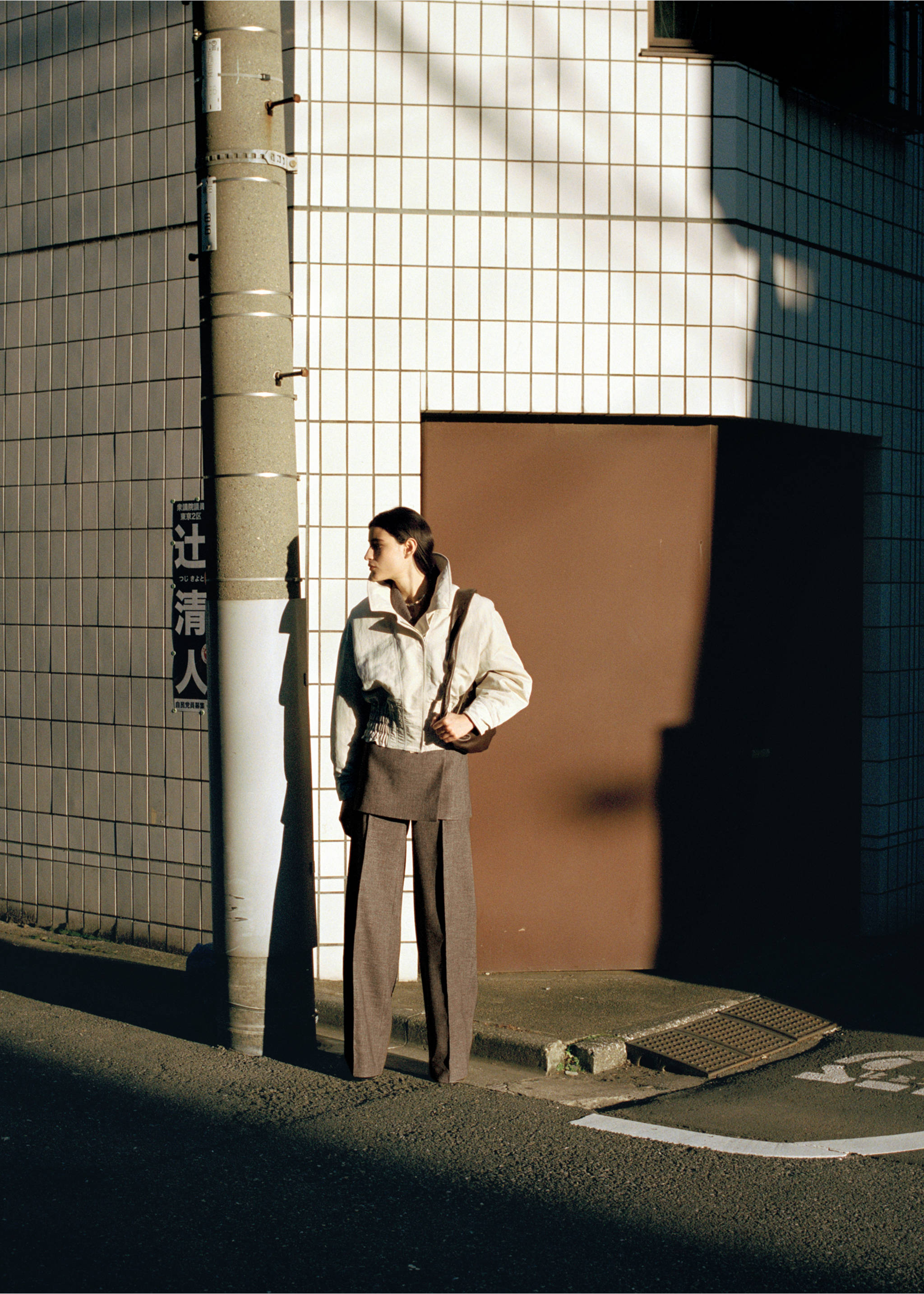 Oversized jacket with gathered waist - General plane, Light/Pastel Grey. Ref: 27034442-00.