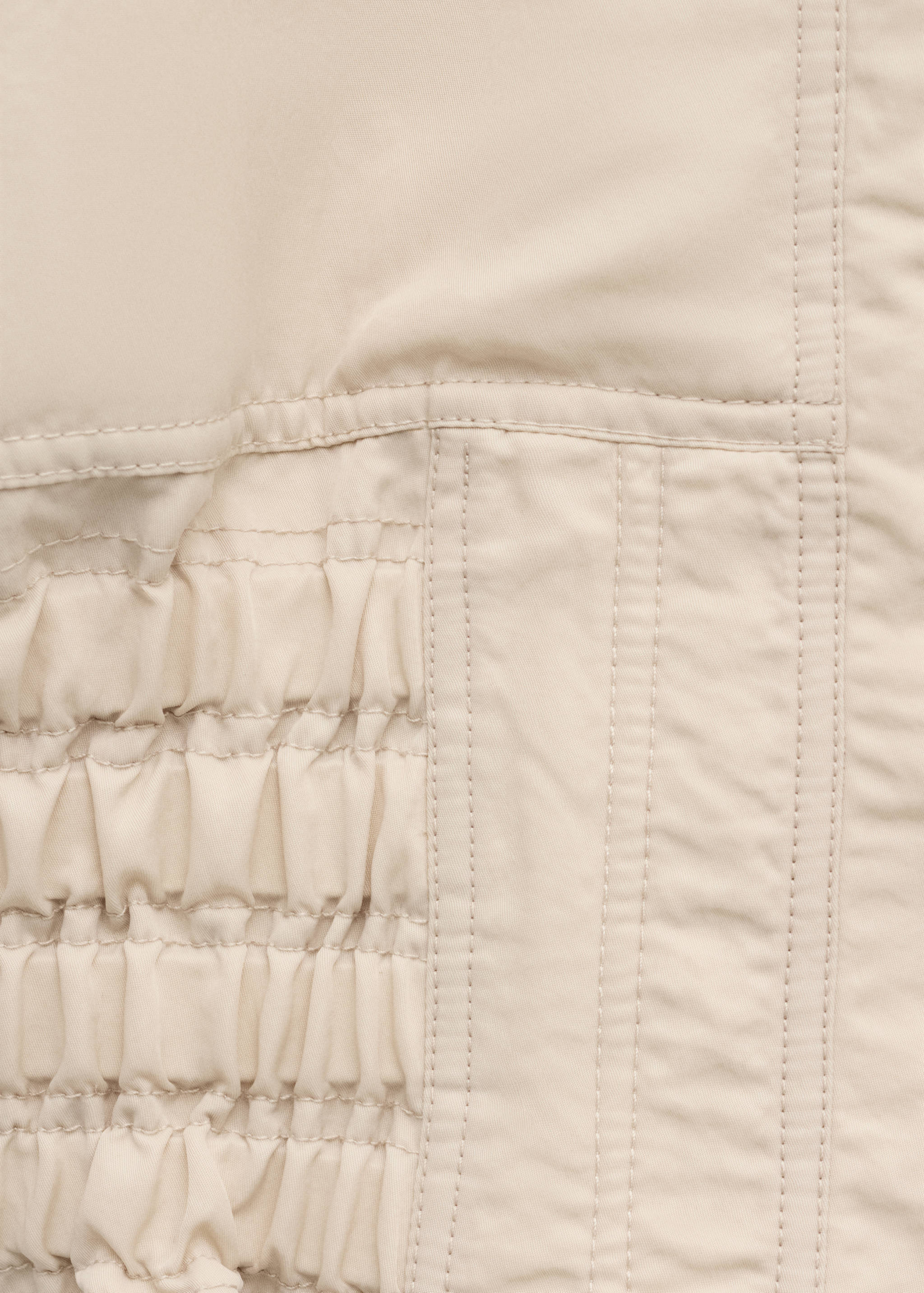 Oversized jacket with gathered waist - Details of the article 0