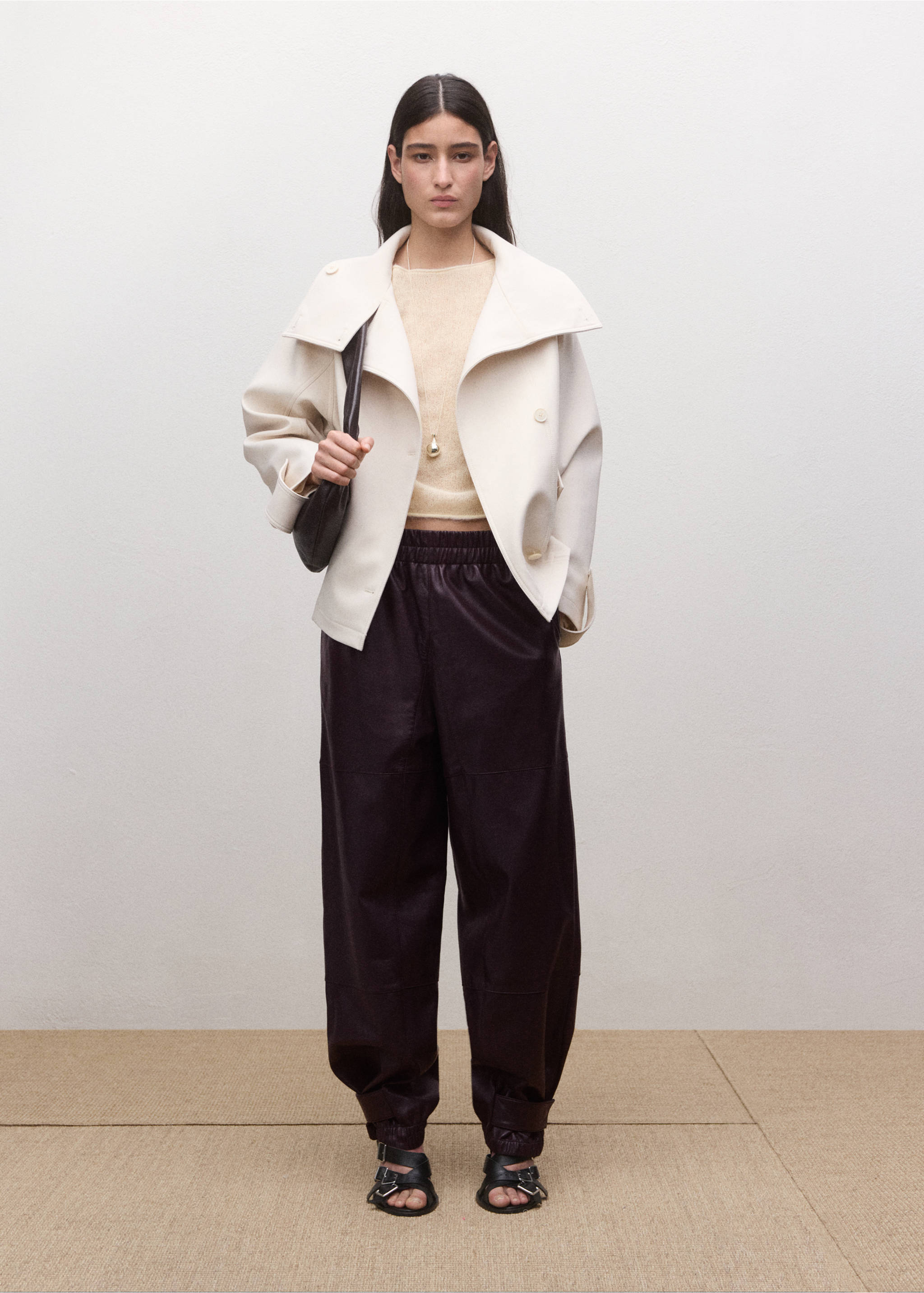 Semi-transparent alpaca sweater - General plane, Ecru. Ref: 27034444-00.