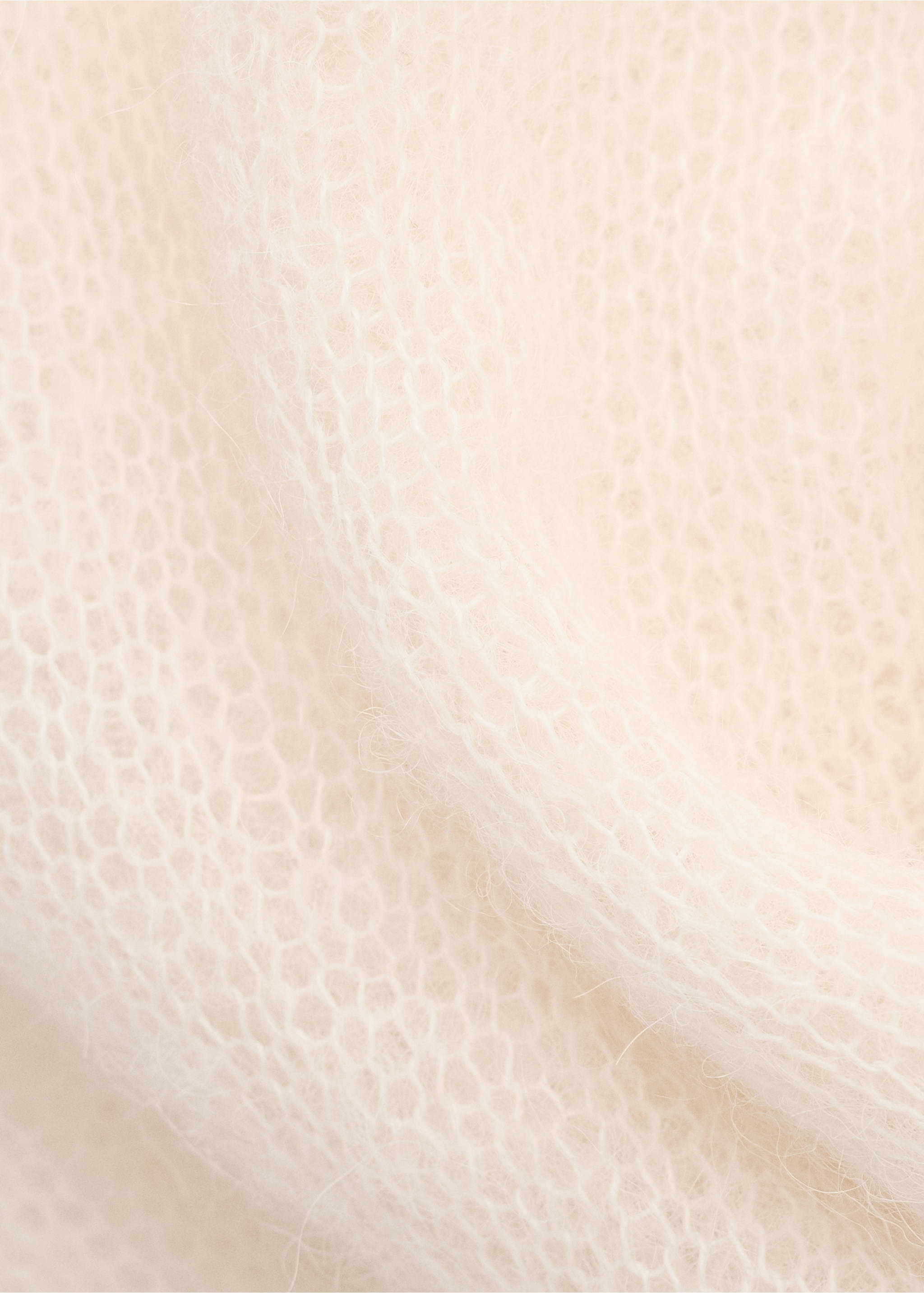 Halbtransparenter Alpaka-Jersey - Detail des Artikels 8, Ecru. Ref: 27034444-00.