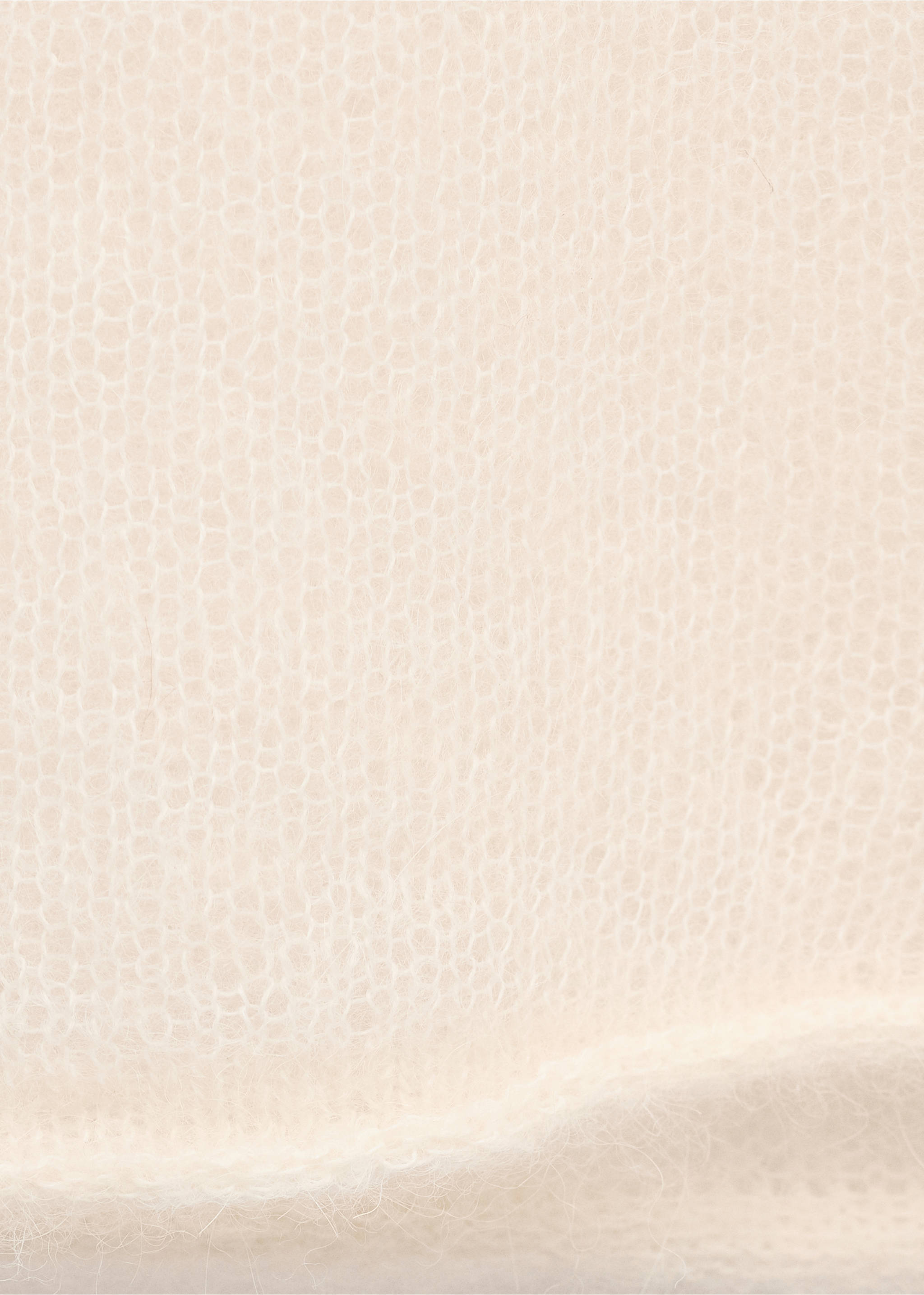 Semi-transparent alpaca sweater - Details of the article 0, Ecru. Ref: 27034444-00.