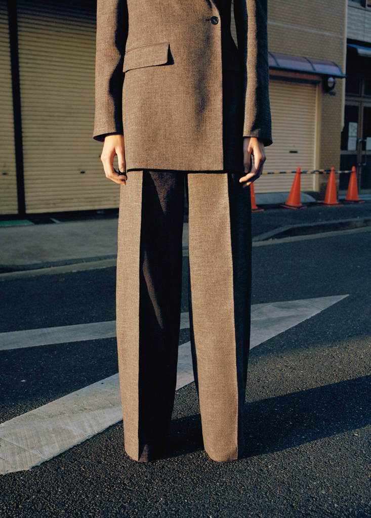 Flecked suit trousers — Chocolate