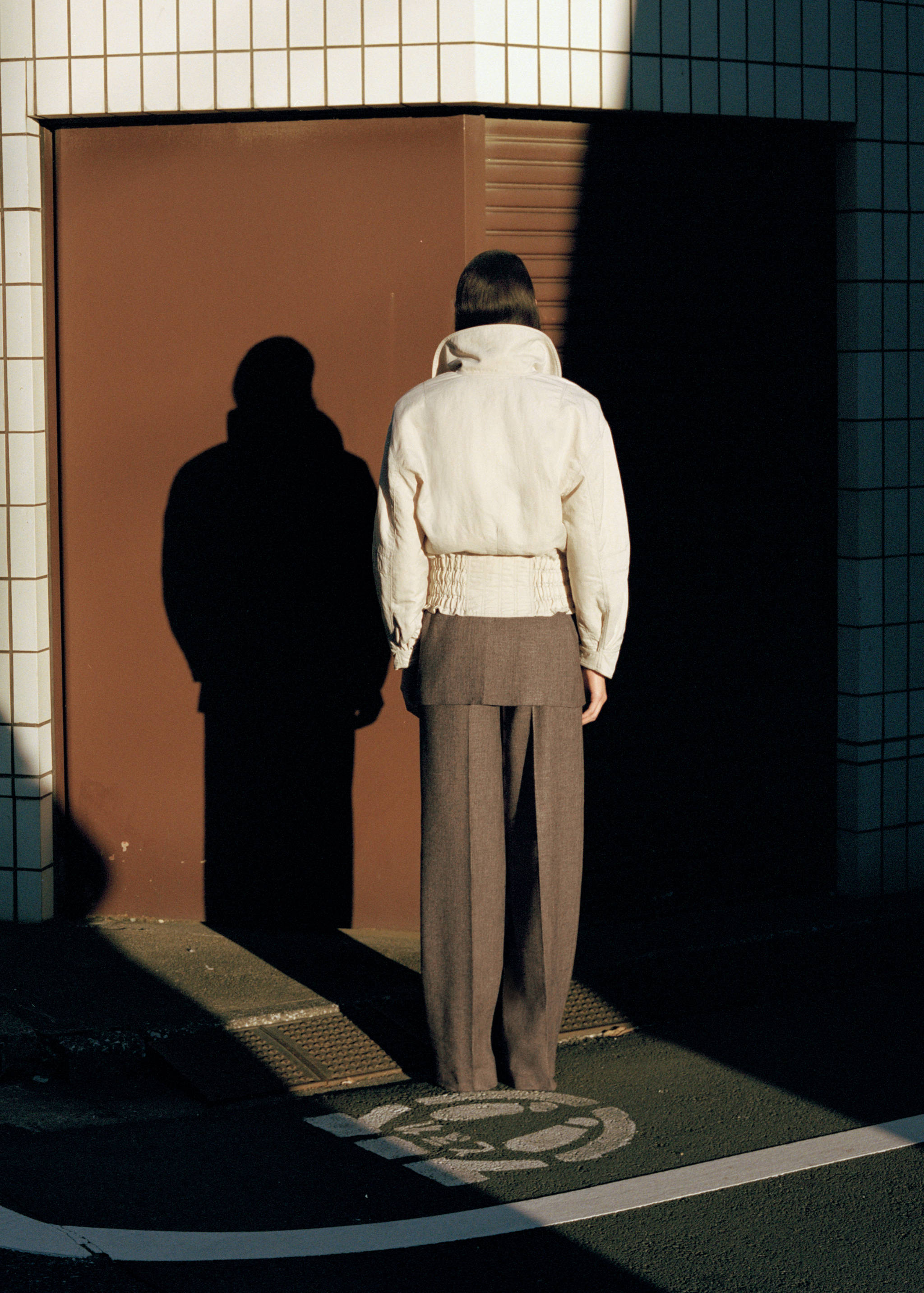 Flecked suit trousers - Reverse of the article