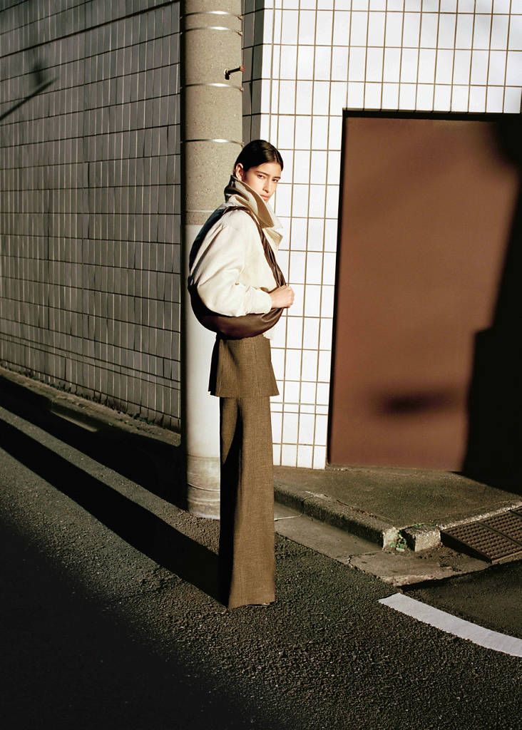 Flecked suit trousers — Chocolate