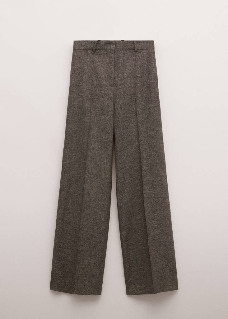 Flecked suit trousers — Chocolate
