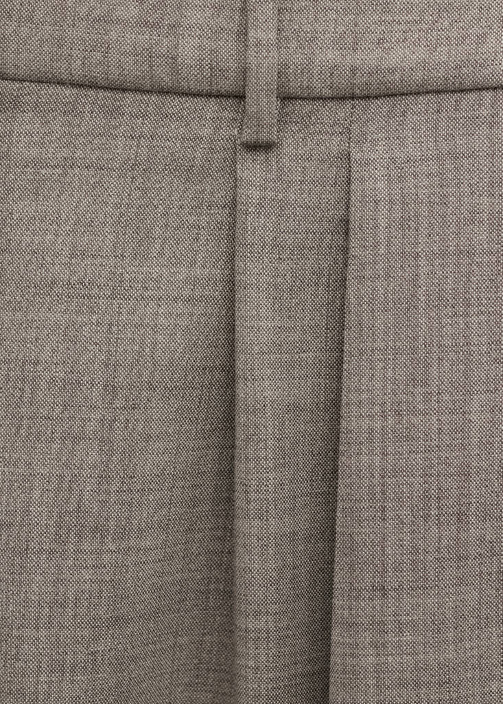 Low-rise wool trousers — Grey