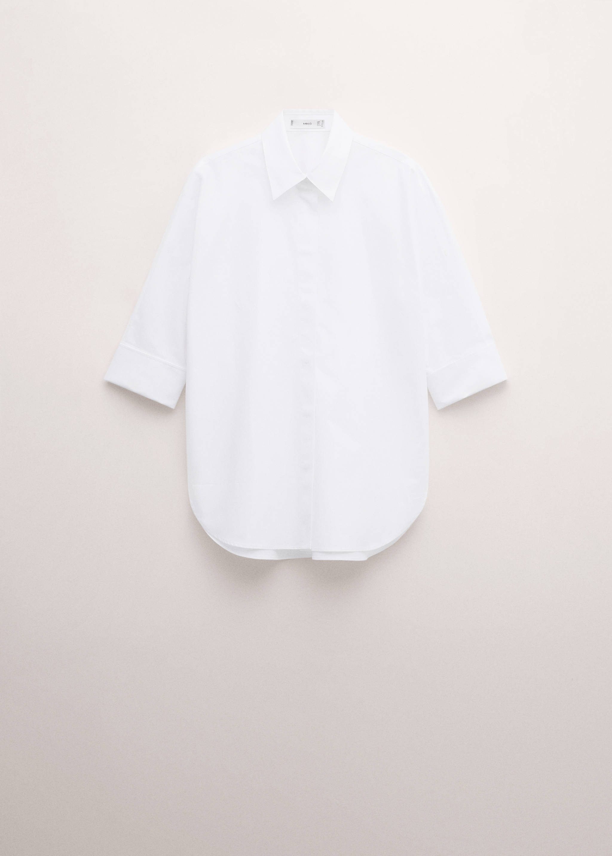 Рубашка с рукавами три четверти на пуговицах - Изделие без модели