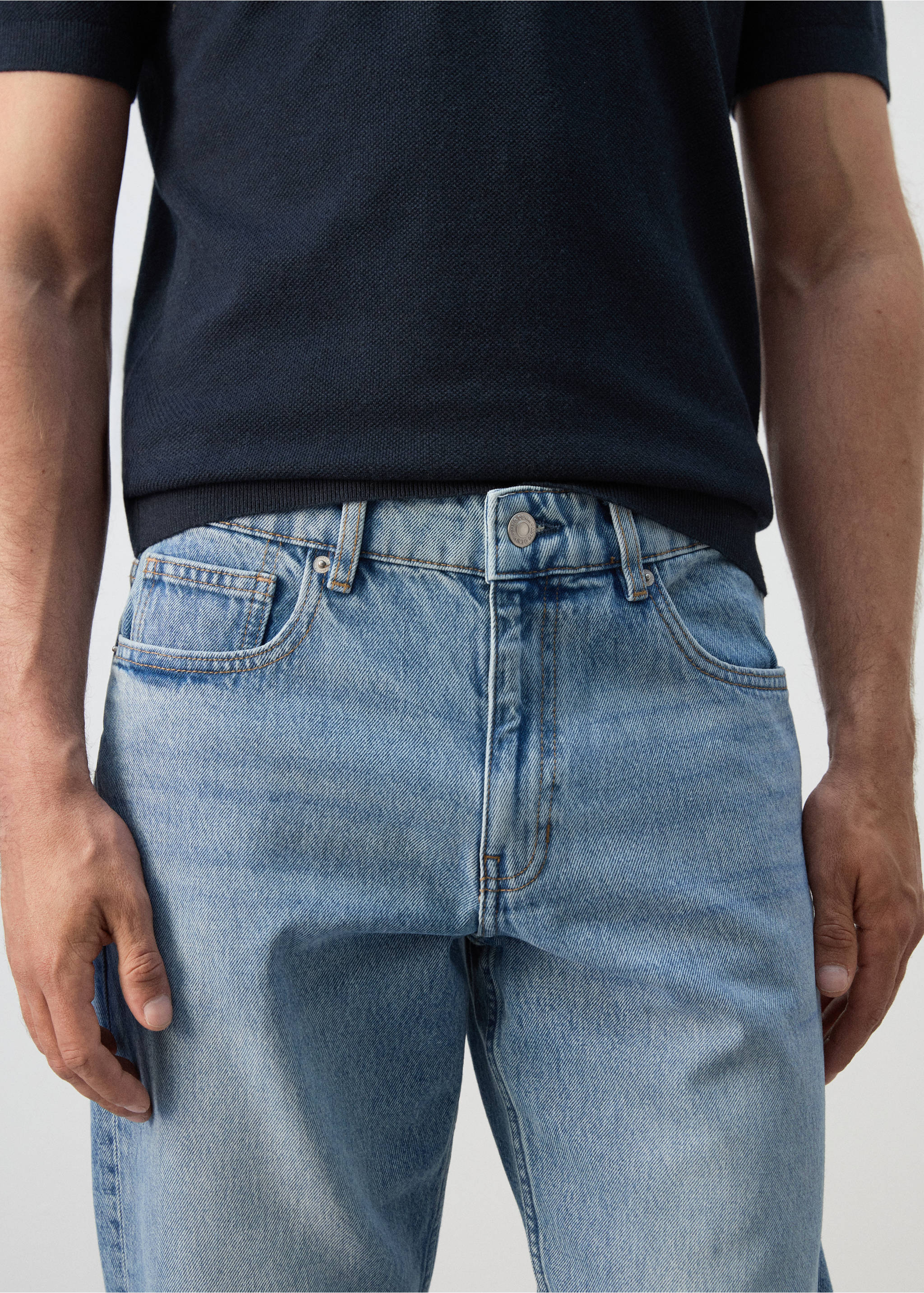 Bob regular-fit jeans - Details of the article 1, Medium Blue. Ref: 27034449-00.