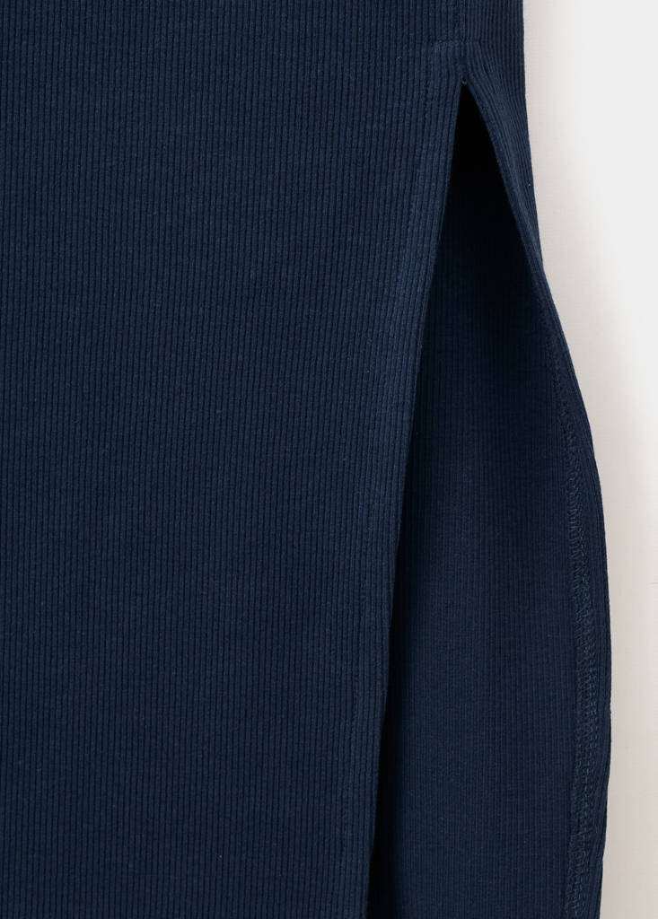 Maxi dress with slit details — Navy