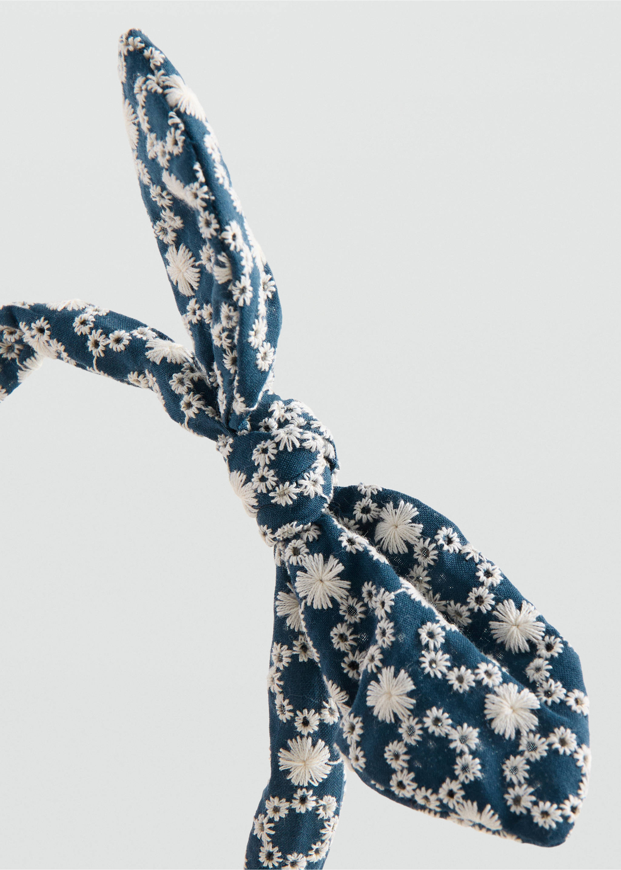 Bow printed hairband - Medium plane, Navy. Ref: 27034785-00.