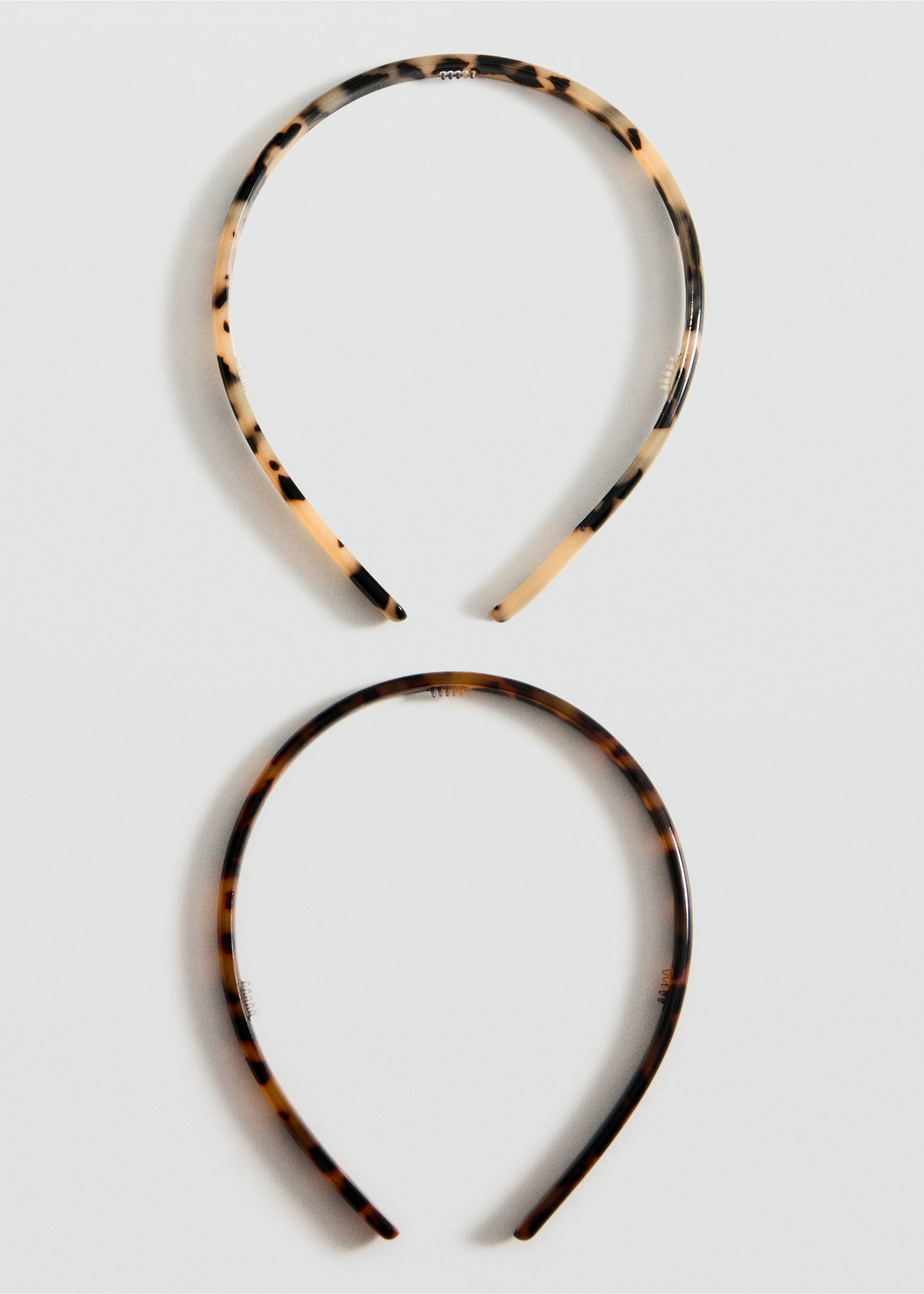 Set of 2 rigid headbands - Article without model, Brown. Ref: 27034786-00.