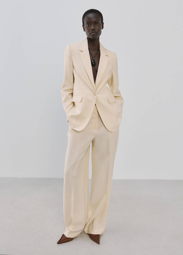 Lyocell suit blazer — Ecru