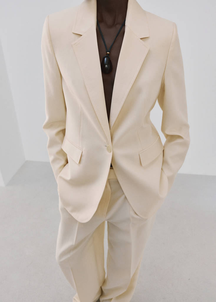 Lyocell suit blazer — Ecru