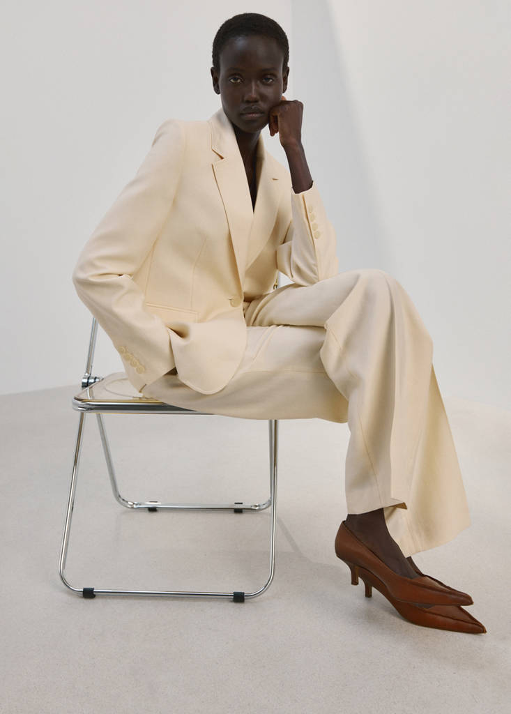 Lyocell suit blazer — Ecru