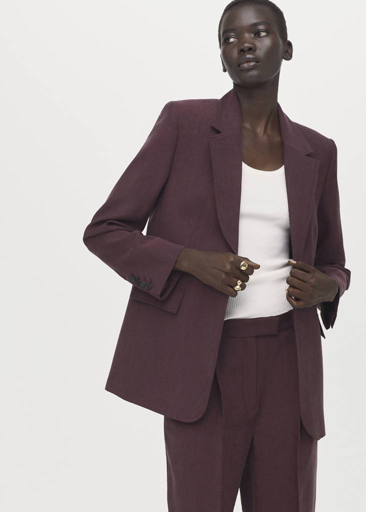 Lyocell suit blazer — Purple