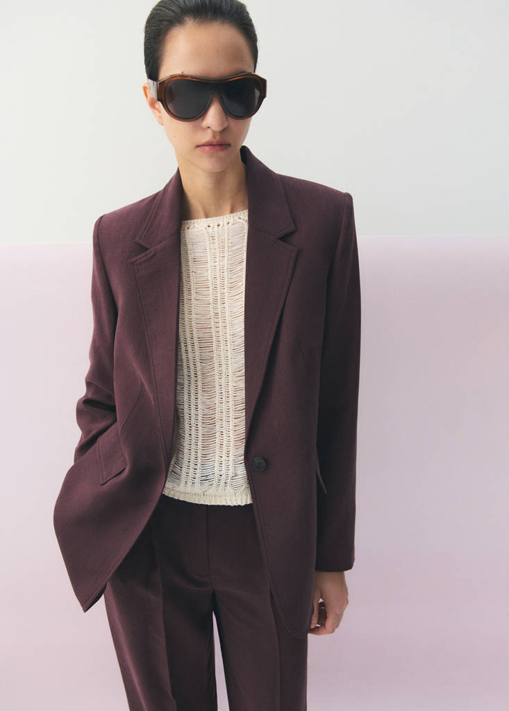Lyocell suit blazer — Purple
