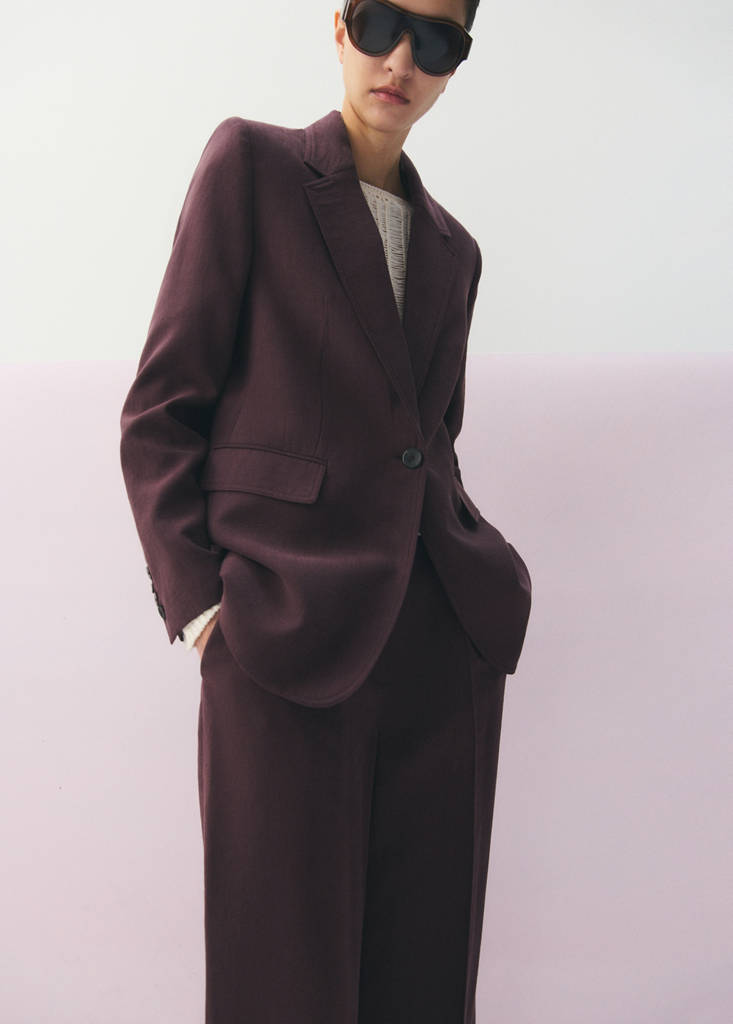 Lyocell suit blazer — Purple