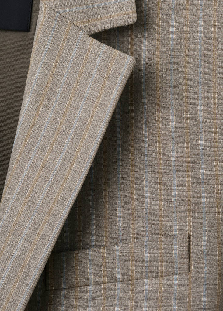 Wool-blend suit blazer — Medium Brown