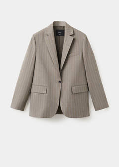 Wool-blend suit blazer — Medium Brown 4