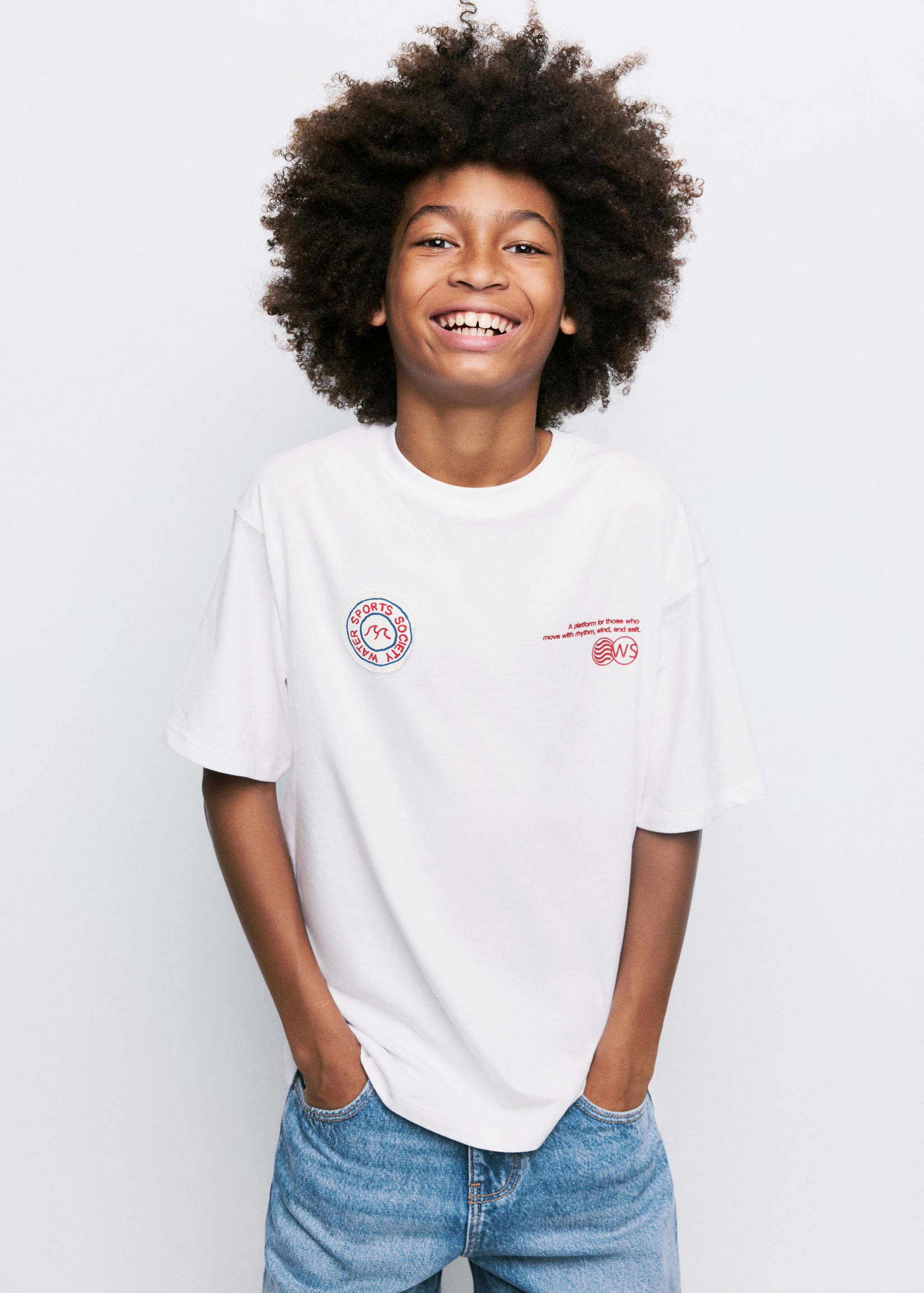 Printed cotton-blend t-shirt - General plane